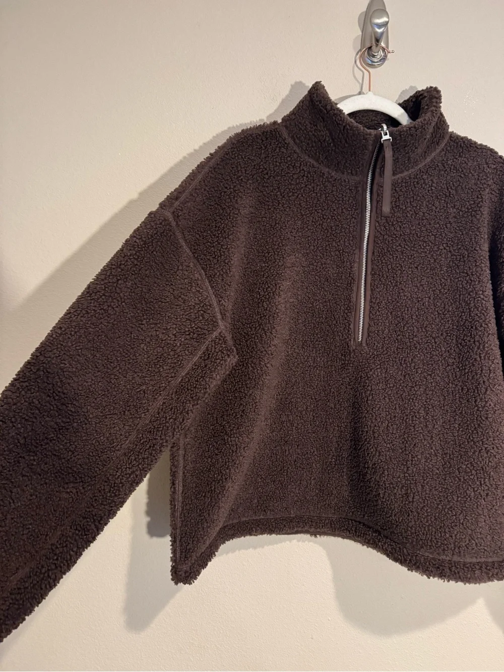 Everlane Reversible Teddy Half Zip Pullover